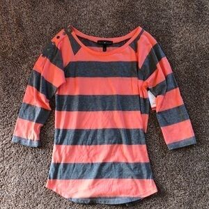 Derek Heart Striped Top